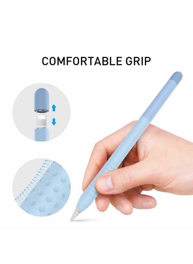 Delidigi iPencil Case for Apple Pencil 1st Generation Gradient Color Silicone Protective Cover Sleeve Accessories Compatible with Apple Pencil 1st Gen Blue - Image 5