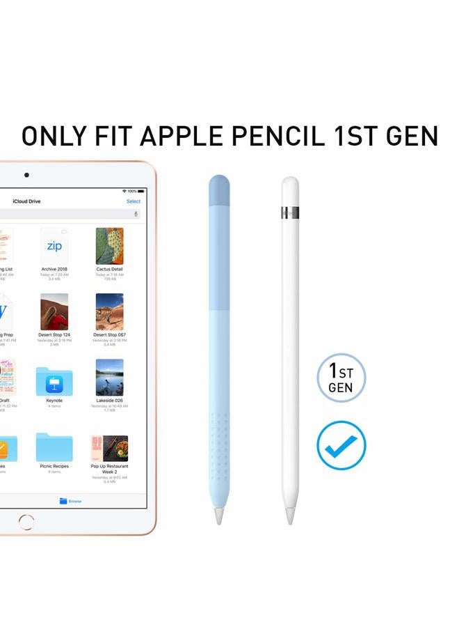 Delidigi iPencil Case for Apple Pencil 1st Generation Gradient Color Silicone Protective Cover Sleeve Accessories Compatible with Apple Pencil 1st Gen Blue - Image 3