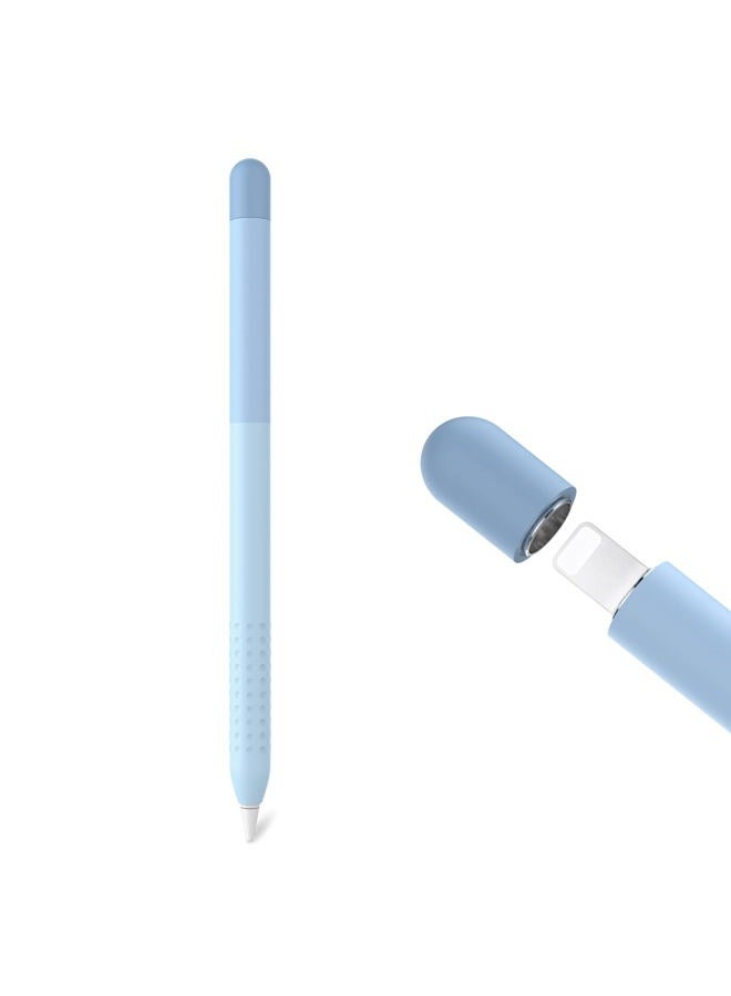 Delidigi iPencil Case for Apple Pencil 1st Generation Gradient Color Silicone Protective Cover Sleeve Accessories Compatible with Apple Pencil 1st Gen Blue - Image 1