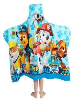 Franco Franco Kids Bath and Beach Soft Cotton Terry Hooded Towel Wrap, 24" x 50", Paw Patrol Blue  - Image 3