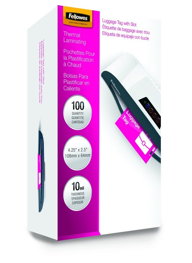 Fellowes, Hot Laminating Pouches, 10 Mil, Luggage Tag, 100 per Pack (52062) - Image 3