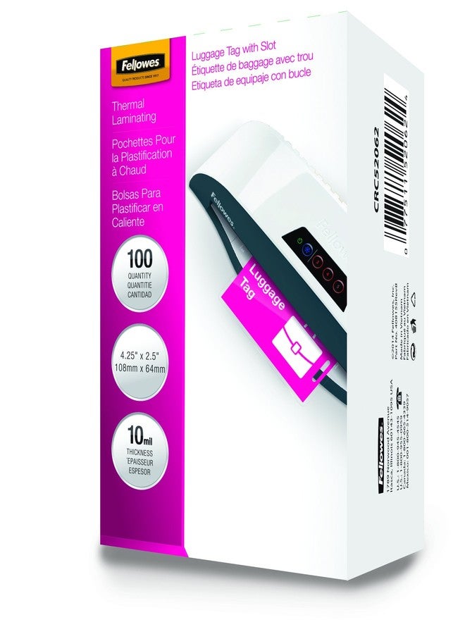 Fellowes, Hot Laminating Pouches, 10 Mil, Luggage Tag, 100 per Pack (52062) - Image 2