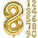 CHANGZHONG 40 Inch Large Gold Number Balloons 8 Aluminum Foil Mylar Big Number Balloons 09 Suitable for Gold Birthday Parties Weddings and Anniversary Photography - Image 4