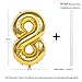 CHANGZHONG 40 Inch Large Gold Number Balloons 8 Aluminum Foil Mylar Big Number Balloons 09 Suitable for Gold Birthday Parties Weddings and Anniversary Photography - Image 2