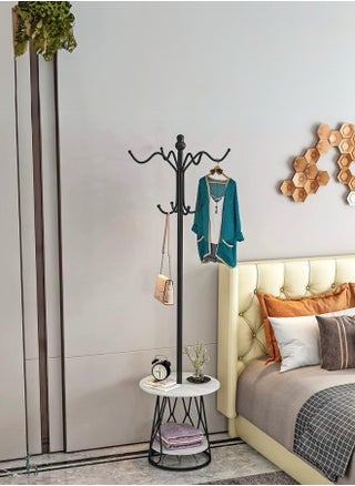 Multi-use clothes hanger and hanger with side shelf - elegant and modern design for storing and organizing clothes and personal items - pzsku/Z0E9E7BCED52CF27D2797Z/45/_/1724106811/25aa53e6-eb23-4598-939e-ee7ccee751f8
