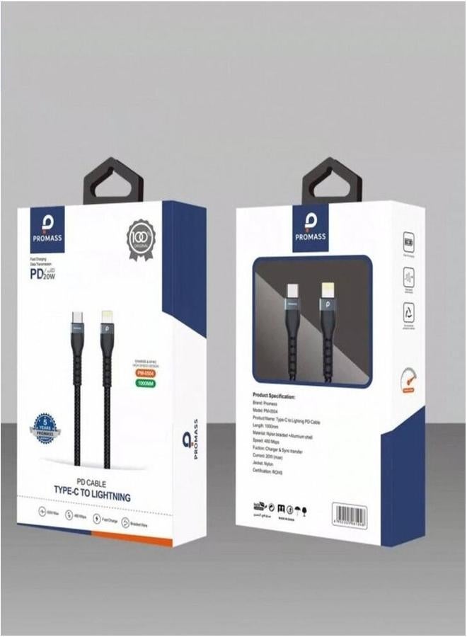 PROMASS Promate PD Type-C 1m 20W Data Charging and Transfer Cable Compatible With iPhone Up To iPhone 14 Pro Max - Image 2