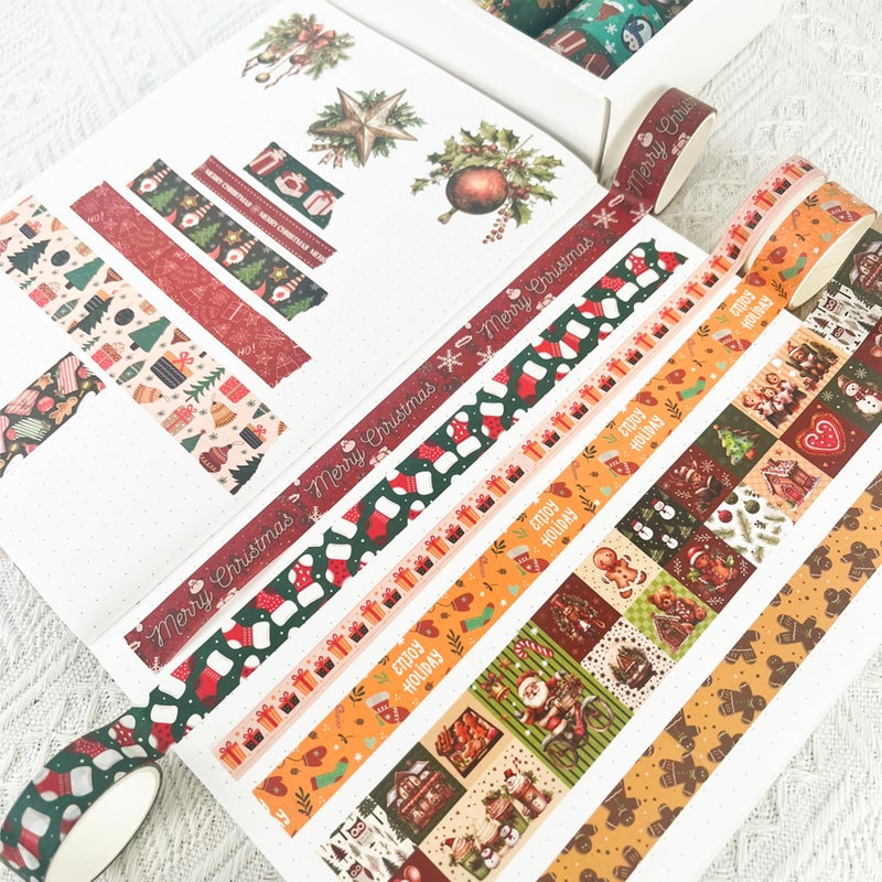 Bomichi Christian Washi Tape, 16 Rolls Aesthetic Colored Decorative Cute Scrapbook Tape for Scrapbooking Supplies Journaling Craft Junk Journal - Image 4