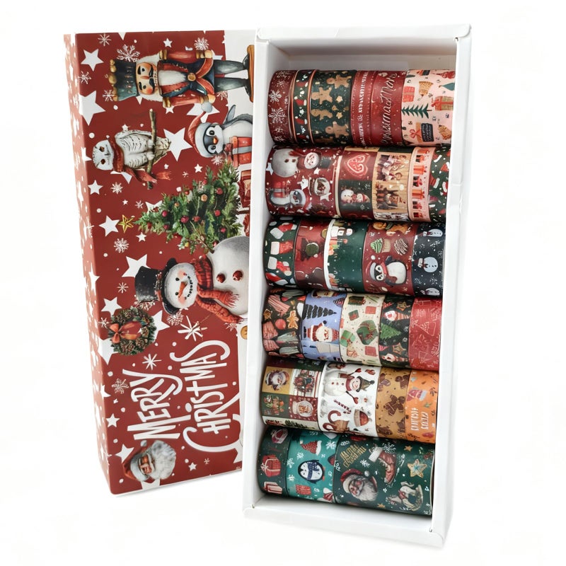 Bomichi Christian Washi Tape, 16 Rolls Aesthetic Colored Decorative Cute Scrapbook Tape for Scrapbooking Supplies Journaling Craft Junk Journal - Image 1