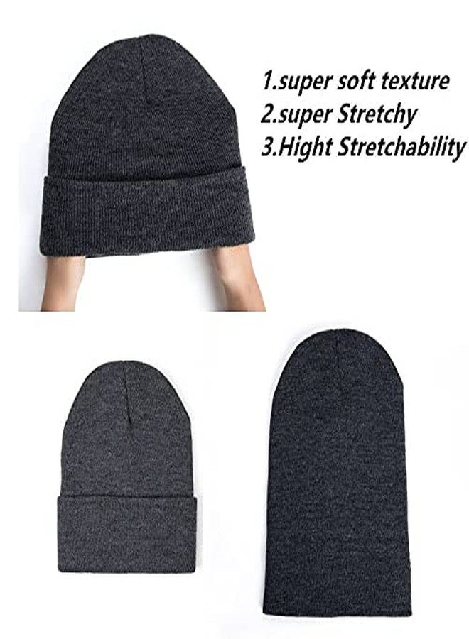 Saferin Acrylic 1 & 2 Packs Unisex Beanie Hat for Men and Women Warm Elasticity Knit Winter Ski Cuffed Plain Hats Cap, Red, Medium - Image 3