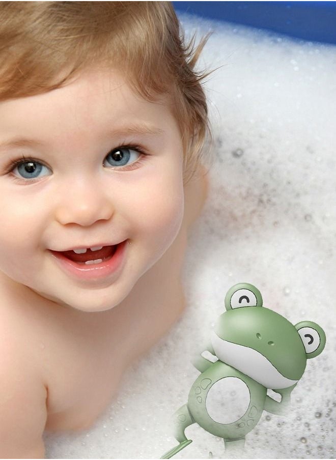 GROIC - 3 Pieces Wind Up Bath Frogs for Kids,Swimming Frog Toys in Assorted Colors, Frog Bathtub Toys for Kids That Swim in Water, Great as Swimming Pool Toys - Image 1