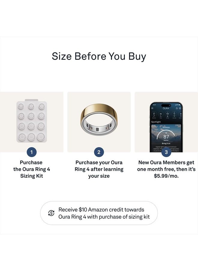 OURA - Oura Ring 4 Sizing Kit - Size Before You Buy Oura Ring 4 - Unique Sizing - Receive Credit for Purchase - Image 1