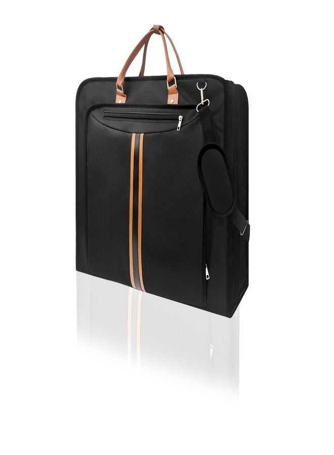 Beiskll Garment Bags for Travel, Large Carry On Suit Bag for Hanging Clothes, Waterproof & Wrinkle Free with Shoulder Strap for Business, for Men and Women (Black) - Image 1