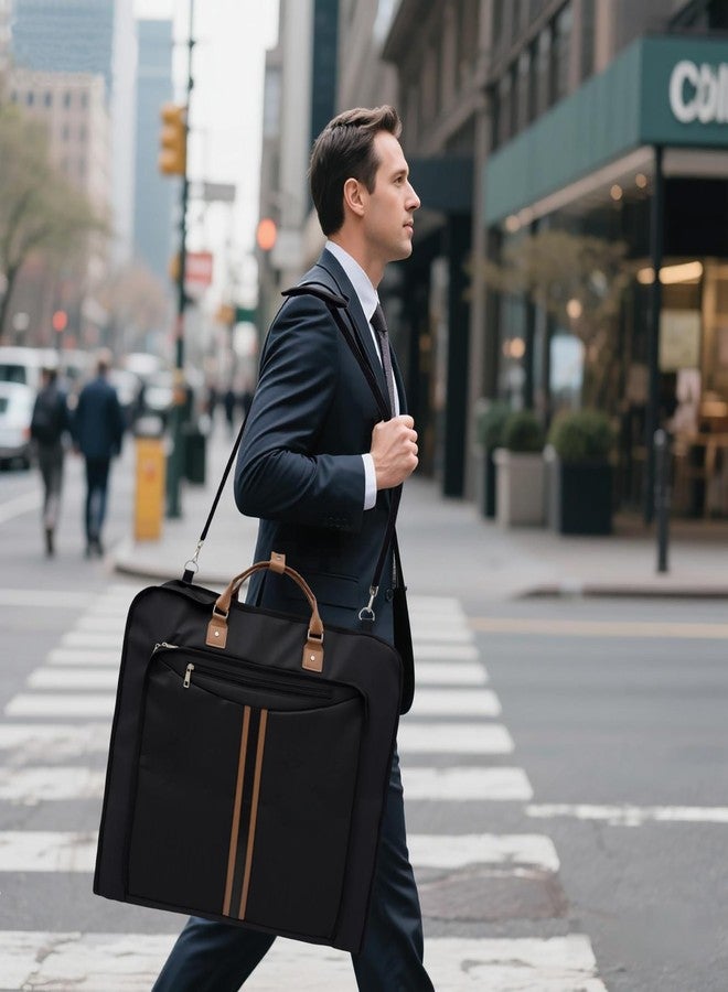 Beiskll Garment Bags for Travel, Large Carry On Suit Bag for Hanging Clothes, Waterproof & Wrinkle Free with Shoulder Strap for Business, for Men and Women (Black) - Image 2