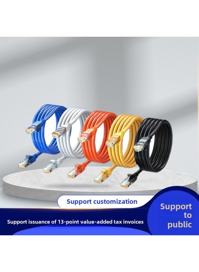 Generic Gigabit Network Cable Category 5 Category 6 Twisted Pair CAT5/6 Network Cable Jumper Broadband Network Cable Finished Network Cable-Color:100 M Five Blue-Line Length:1 M  - Image 2
