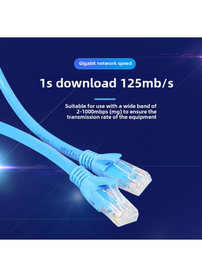 Generic Gigabit Network Cable Category 5 Category 6 Twisted Pair CAT5/6 Network Cable Jumper Broadband Network Cable Finished Network Cable-Color:100 M Five Blue-Line Length:1 M  - Image 3