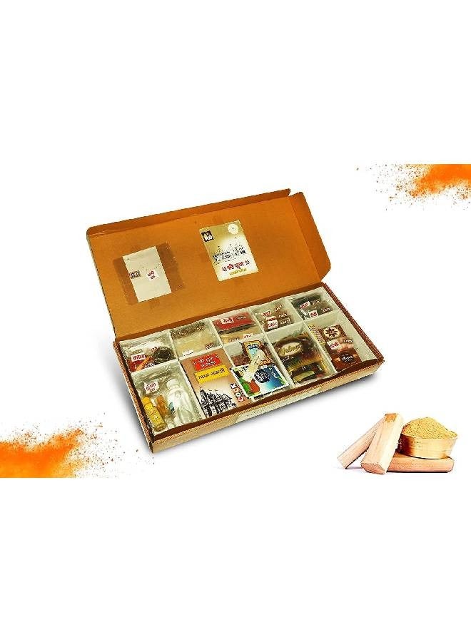 مجموعة شري شوب بوجان ساماجري، هولي وديوالي بوجا، جانباتي بوجا، 41 منتجًا في العبوة، لوازم بوجا