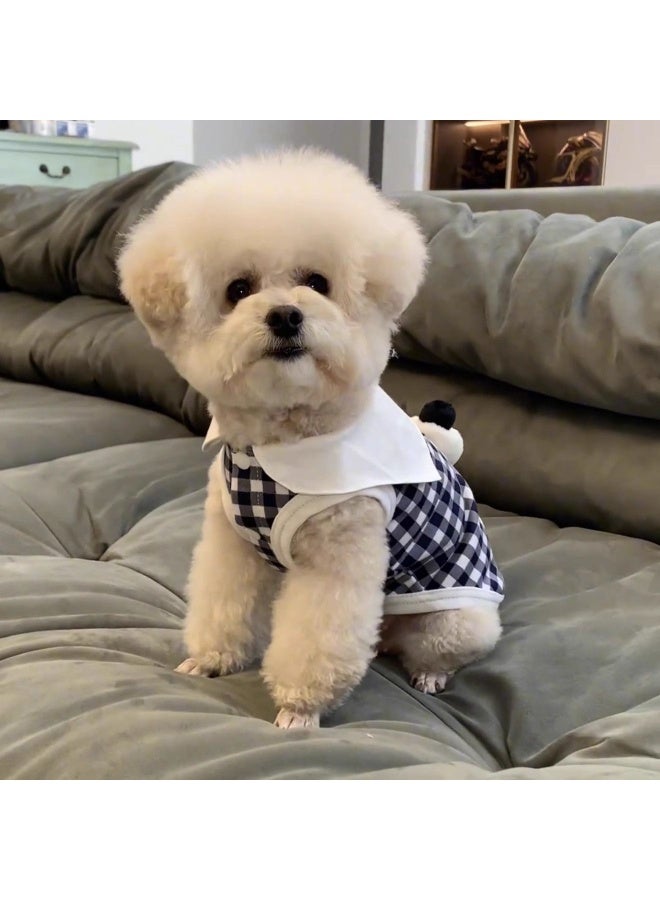 ايه ام ملابس كلاب صيفية، ملابس كلاب صغيرة، تيدي بيشون بوميرانيان، قطة كورية لطيفة، سترة صيفية - Image 4