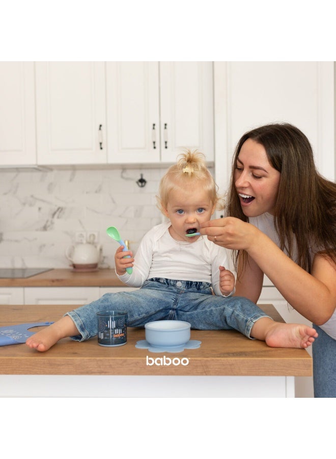 Baboo وعاء سيليكون مع قاعدة شفط - ضباب أزرق - 6 أشهر وما فوق - Image 5