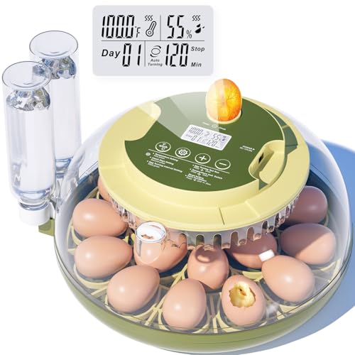 Etegow 18 Egg Incubator, Incubator for Hatching Eggs, Automatic Egg Turning and Humidity Temperature Control, Egg Candler, Hatch Day, Automatic Water Refill, for Chicken, Ducks, Quail, Goose, Pigeon - Image 1
