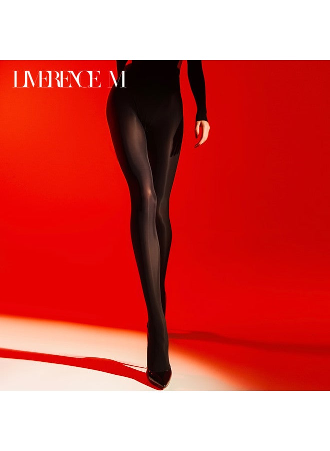 Limerence M Tights With Gusset Autumn Winter Warm Leggings Sand Color 120d 1 Pair L - Image 2