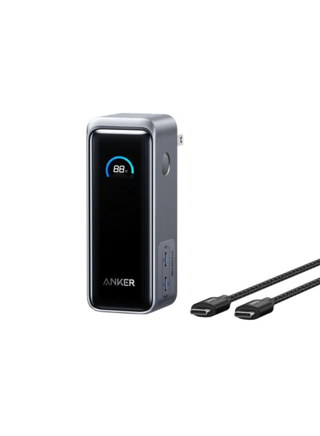 Anker Prime Power Bank A1339 (9600mAh, 65W, Fusion), 2-in-1 Portable Charger and Wall Charger with USB-C and USB-A Ports, High-Speed GaN Fast Charging Battery Pack for Laptops, Smartphones, and Tablets - Image 1