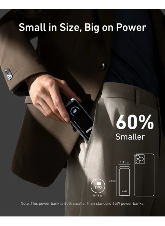 Anker Prime Power Bank A1339 (9600mAh, 65W, Fusion), 2-in-1 Portable Charger and Wall Charger with USB-C and USB-A Ports, High-Speed GaN Fast Charging Battery Pack for Laptops, Smartphones, and Tablets - Image 5