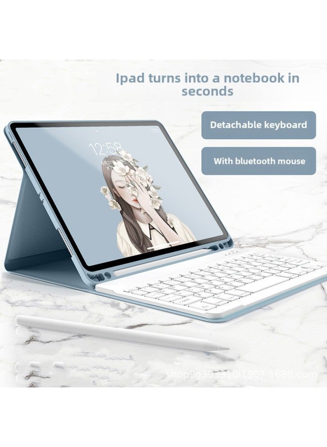 Keyboard Leather Mouse-Color:Mist Blue + White Keyboard-Product Type:2024Air13/2022/2021/2020/2018ipadpro12.9 - Image 3