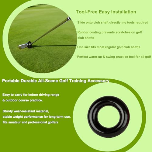 Kasteco 2 Pack Golf Club Swing Weight Rings (Black) - Image 4