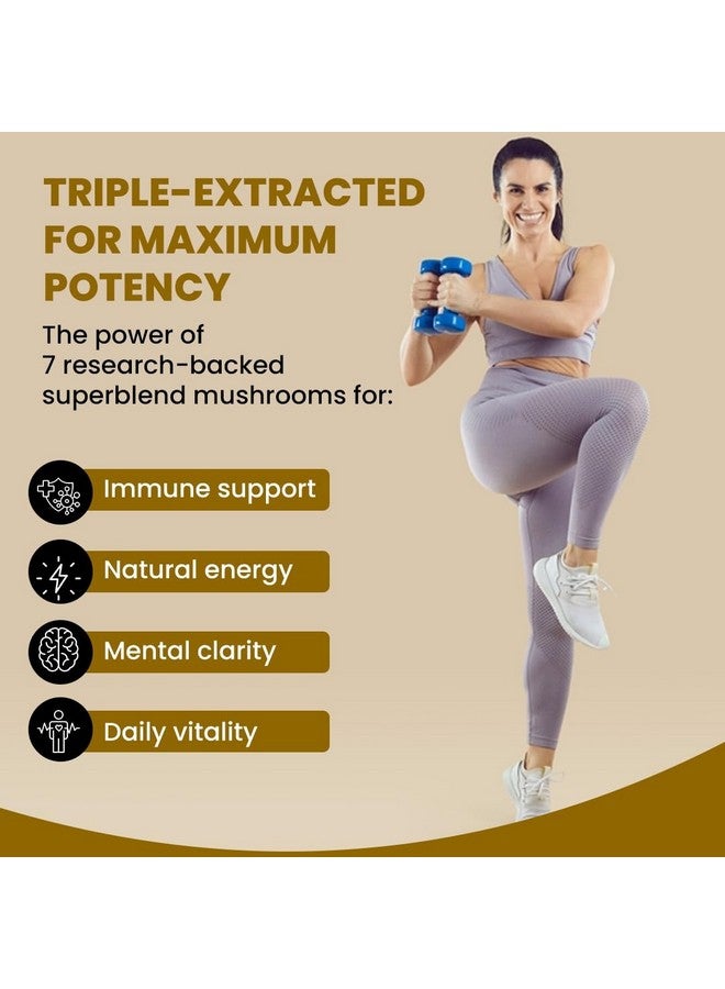 Rooted Actives 7 Mushrooms Complex (60 g) extract powder | for Heart, Liver, Gut, Energy & Immunity (USDA organic, 30% Beta Glucans - Image 5