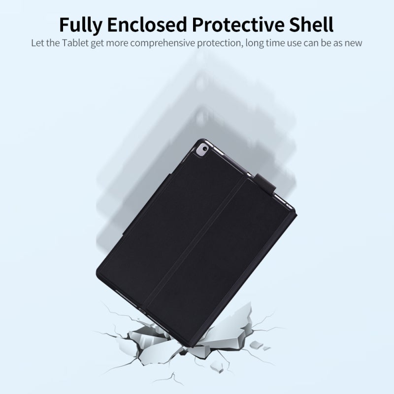 Keyboard Case: Black, BT Connection, Stable Stand - Lightweight Compact Design, Shock-proof Anti-fall, Touchpad for iPad Pro 11 2018 2020 2021, iPad Air 4 10.9 2020 - Image 4