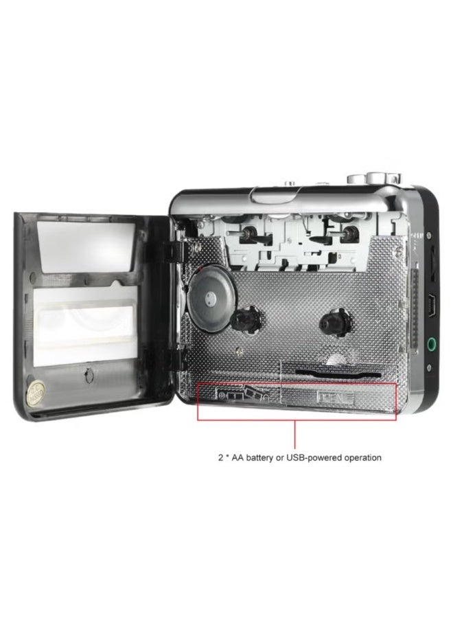 Ezcap USB Cassette Capture Tape-to-MP3 Converter With Earphone V2851_P Black - Image 2