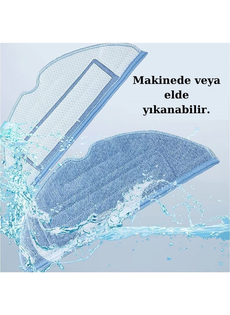 robotyedek Roborock S8, S8+ Compatible Spare Hepa Filter Side Brush Mop-6 Pieces  - Image 4