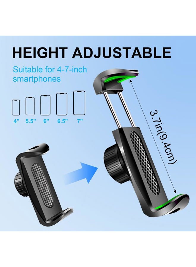 AMZAUTO Car Phone Holder Mount, 360 Degree Rotation Car Dashboard Phone Holder, Universal Anti-Shake Dash Steering Wheel Cellphone Clamp Mount Stand for 4-7 Inch Smartphones (Black) - Image 3