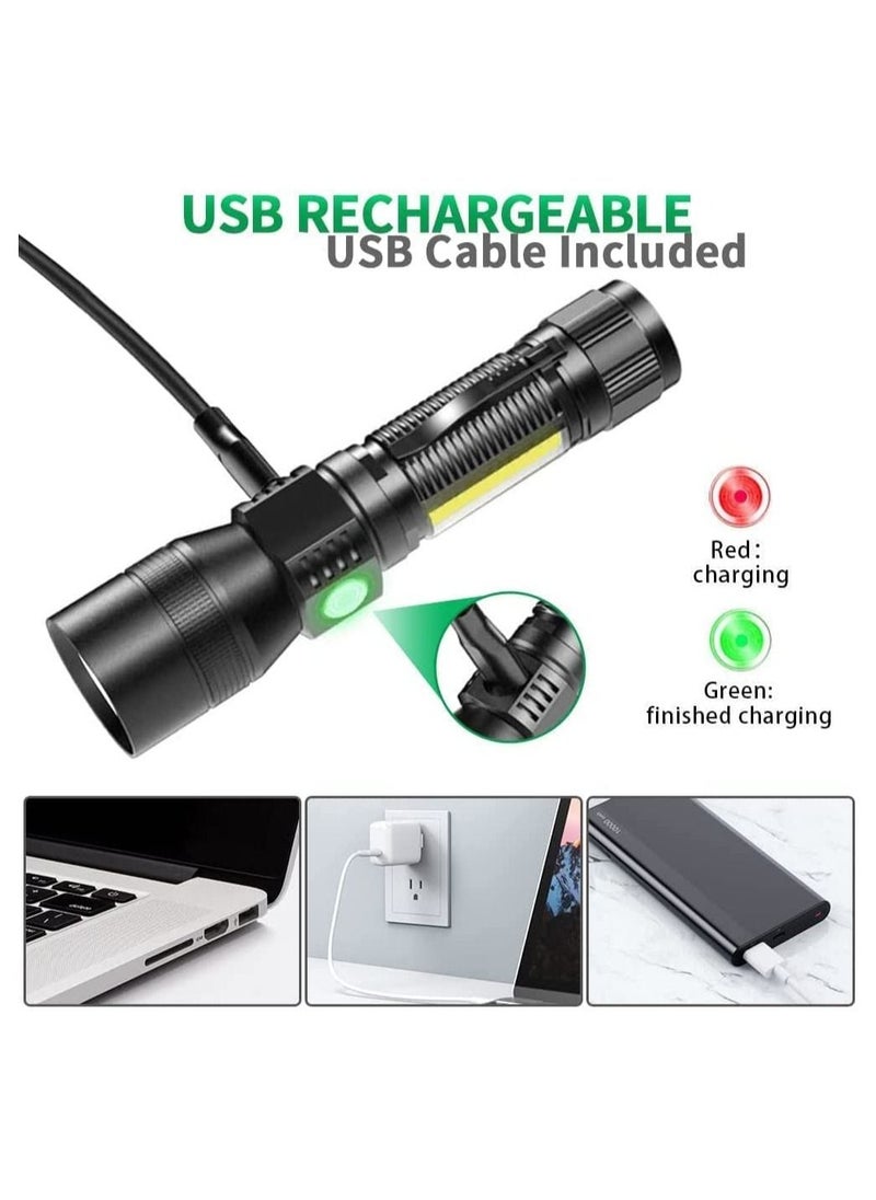 Generic - Black Light Flashlight Rechargeable, 3-in-1 UV Light Flashlights, 1800 Lumen LED Tactical Flashlight, High Powered 7 Modes Waterproof UV Blacklight Flashlights for Stains Detection Camping Emergency - Image 1