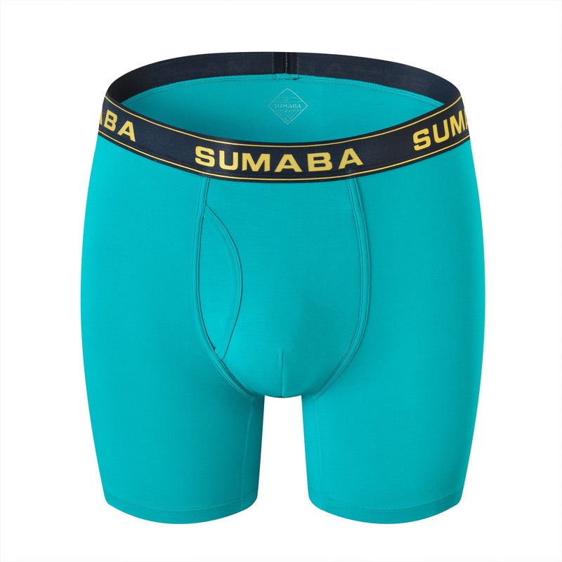 SUMABA Mens
 Extended Leg Sports Underwear, Quick Dry Breathable Moisture Wicking Comfort Boxer Briefs For Daily Training, Available Sizes M To 3XL - Image 1