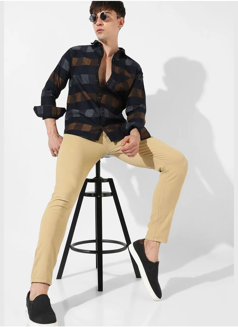 Campus Sutra Men's Checkered Casual Shirt