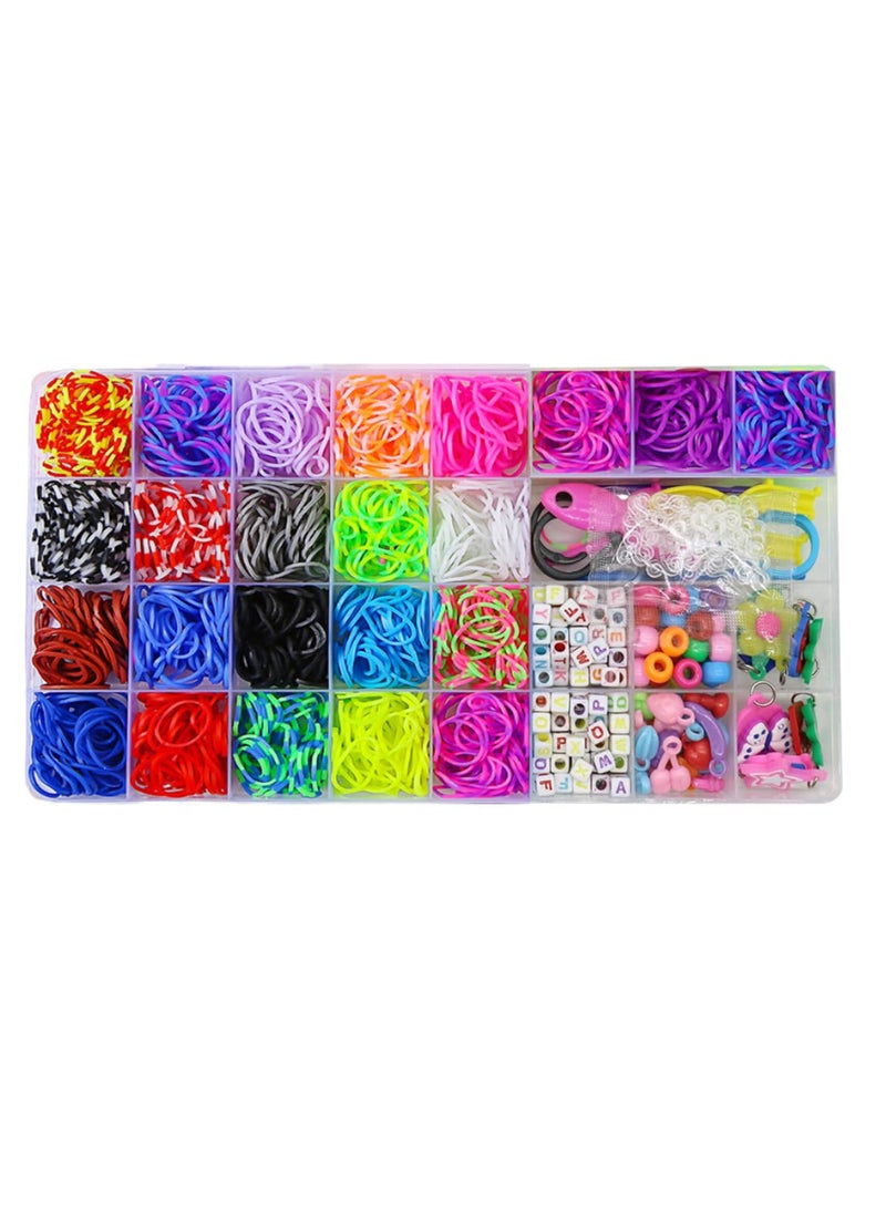 KASTWAVE Rubber Band Bracelet Kit, Loom Band Bracelet Kit, 1500 Rubber Bands 80 Letter Beads, Rubber Band Bracelet Kit, for DIY Friendship Bracelet Making Kits - Image 3