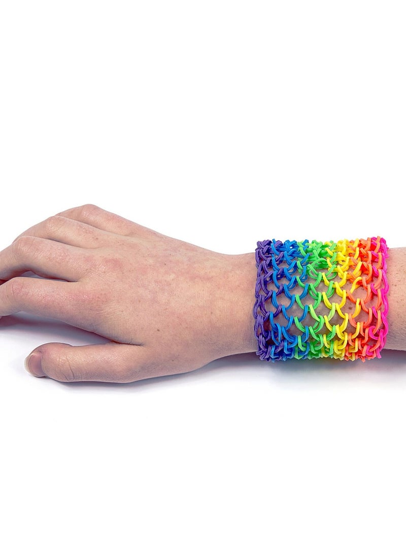 KASTWAVE Rubber Band Bracelet Kit, Loom Band Bracelet Kit, 1500 Rubber Bands 80 Letter Beads, Rubber Band Bracelet Kit, for DIY Friendship Bracelet Making Kits - Image 5