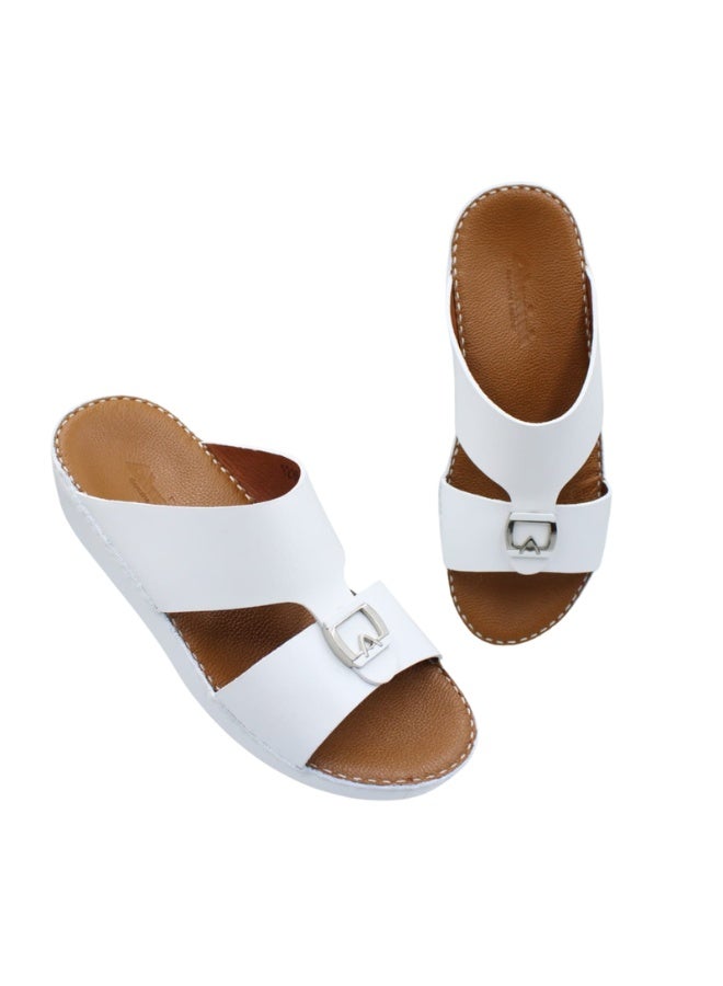HRT WALL Contemporary White Slides for All-Day Comfort (Size 41)