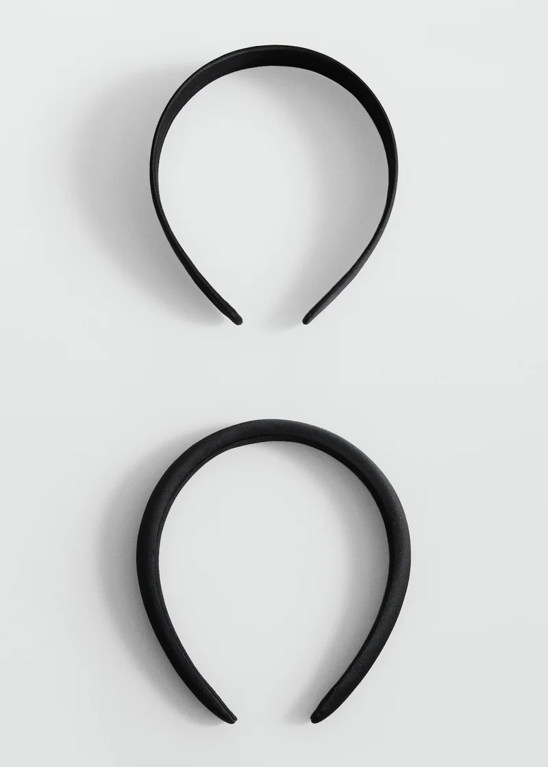 MANGO Set of 2 satin headbands