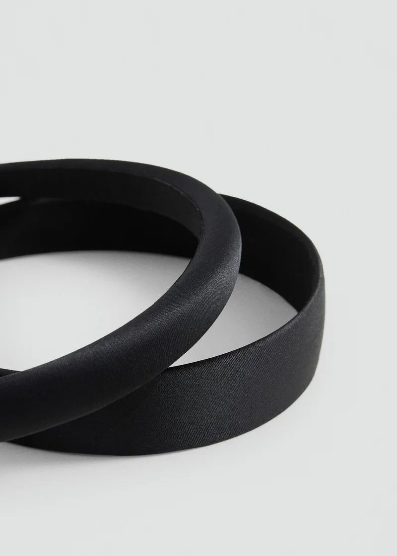 MANGO Set of 2 satin headbands