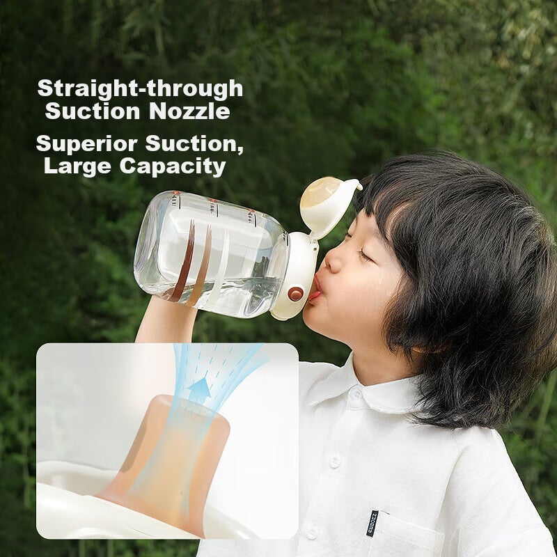 Shixi Ton Dunke Children's Water Bottle, 1-3 Years Old Direct Drinking Straw Cup, Tritan Baby Bottle, 400ml Kindergarten Student Water Bottle - Image 2
