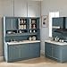Cutemini Dollhouse Kitchen Set Miniature Wooden Furniture Cabinet Dining Room Kitchen Kit 112 Scale Wooden Dollhouse Accessories StyleABlue - Image 4