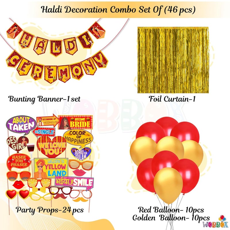 Wobbox Haldi Ceremony Decorations Items Haldi Decoration Items Haldi Mehandi Decoration ItemsFP3828 - Image 2