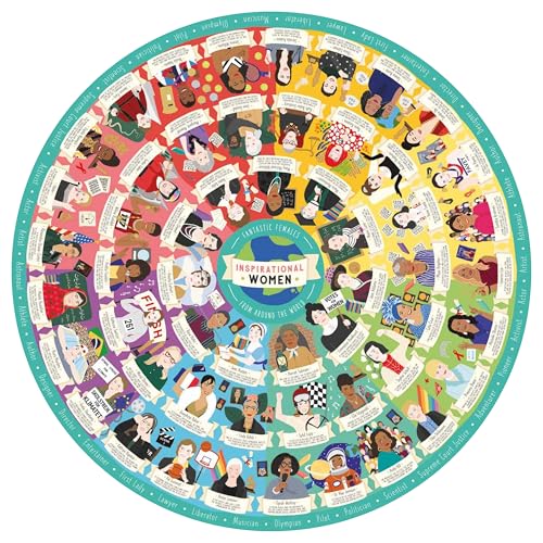 Ridley's Ridley’s Inspirational Women Feminist Circular Jigsaw Puzzle, 1000-Piece Puzzle – Features 54 Inspirational Feminist Icons, Educational Jigsaw Puzzle for Women, Men and Kids – Makes a Great Gift Idea - Image 1