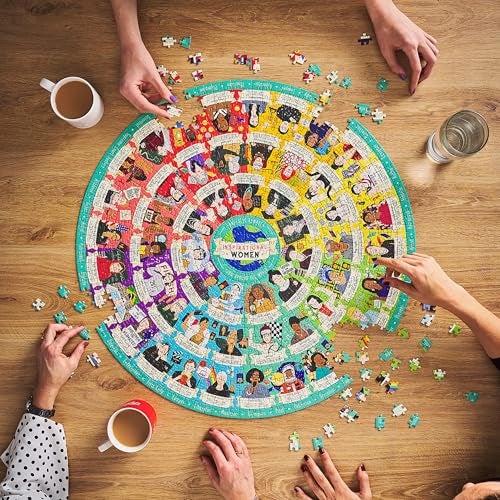 Ridley's Ridley’s Inspirational Women Feminist Circular Jigsaw Puzzle, 1000-Piece Puzzle – Features 54 Inspirational Feminist Icons, Educational Jigsaw Puzzle for Women, Men and Kids – Makes a Great Gift Idea - Image 2
