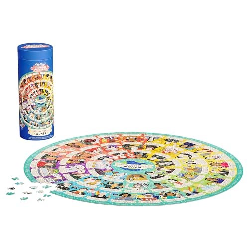 Ridley's Ridley’s Inspirational Women Feminist Circular Jigsaw Puzzle, 1000-Piece Puzzle – Features 54 Inspirational Feminist Icons, Educational Jigsaw Puzzle for Women, Men and Kids – Makes a Great Gift Idea - Image 3