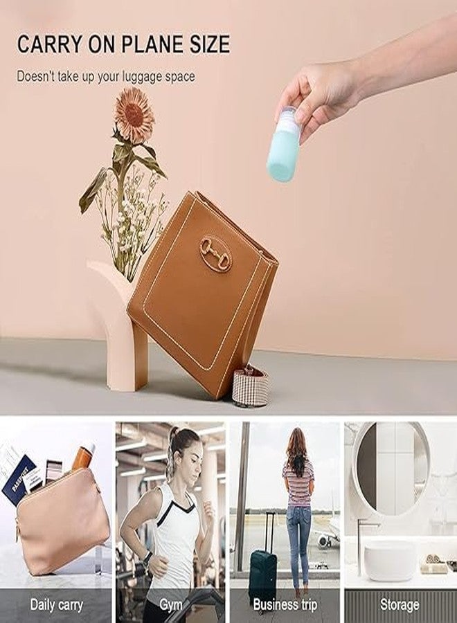 CLICKSWIFT مجموعة زجاجات شامبو للسفر من السيليكون قابلة للطي والحمل من CLICKSWIFT، مانعة للتسرب، قابلة لإعادة التعبئة، مصنوعة من مواد آمنة غذائيًا، زجاجة ضغط قابلة للطي، ملحقات سفر للشامبو واللوشن، متعددة الألوان، قطعة واحدة - Image 3