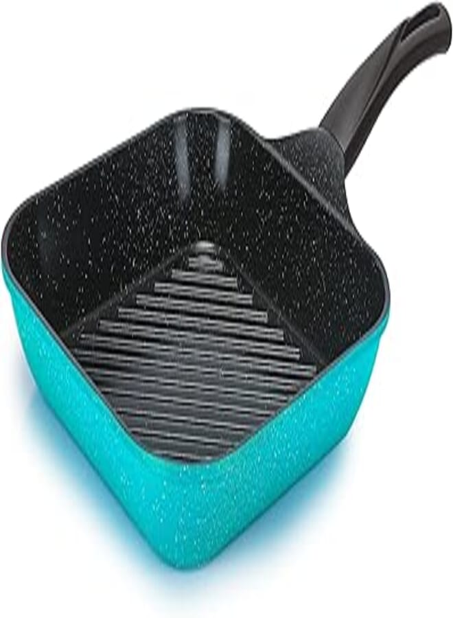 Master Granite Grill Pan, Size 28, Turkish Blue