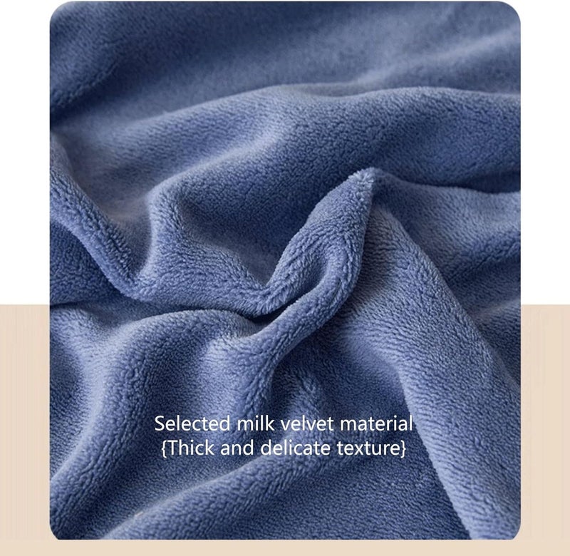 Plush Shaggy Flat Sheet Twin Queen King Velvet Top Sheet Flannel Warm Bed Sheet for Fall Winter and Spring(Blue,270x245cm) - Image 3